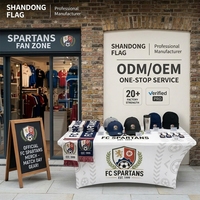 Housse de table extensible en spandex de 6 pieds avec logo personnalisé pour club de football, imperméable et résistante aux UV, pour événements et salons professionnels