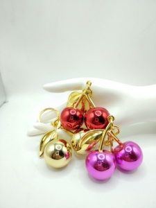 Anh đào quyến rũ bán buôn 3D Pha Lê Keychain Chất lượng cao Phụ Nữ Cô Gái túi quyến rũ Keyring 3D Pha Lê Cherry Keychain - Product Image 5