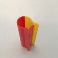 Profil de boîtier de tube de bande de led de couleur Duo jaune et rouge co-extrusion plastique acrylique pmma diffuseur de lumière tube de coque de signalisation