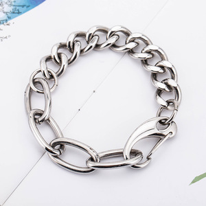 Pulsera de Cadena de Plata Tibetana Unisex con Diseño Geométrico de Eslabones, Joyería para Uso Diario - Product Image 4