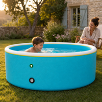 Petite piscine gonflable ronde de 6,6 pieds pour la détente familiale dans la cour