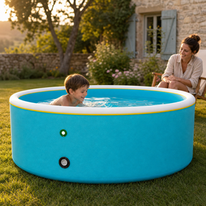 Petite <span class=keywords><strong>piscine</strong></span> gonflable ronde de 6,6 pieds pour la détente familiale dans la cour - Product Image 1
