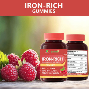 Gomitas de Hierro para la Salud Sanguínea y Energía, Multivitamínico con Sabor Afrutado en Botella - Product Image 6