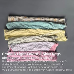 Trapo <b>Industrial</b> Multicolor 1 Kilo Cotton Light Colored Mixed Tshirt Rags <b>Industrial</b> 100% Cotton <b>Wiping</b> Rags - Product Image 2