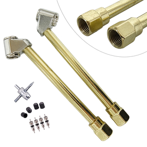 Jauge de gonflage de pneus robuste avec outil à 4 voies et noyaux de valve pour voiture, camion, moto et vélo - Product Image 5
