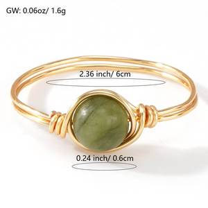 Anillos de Dedo Unisex Clásicos con Cuentas de Piedra Natural, Energía Curativa, Regalo de Piedras Preciosas - Product Image 4