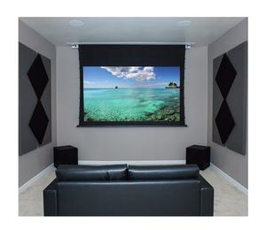 Écran de projection motorisé électrique de 120 pouces avec tissu ALR blanc mat 16:9 Écran de projection encastré - Product Image 1