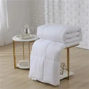 Capa de inverno super macia para cama, roupa de cama lavada à máquina com pato para baixo e para baixo, capa de fibra super branca