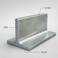 Poutre en T en acier au carbone galvanisé à chaud Q235, profil structurel en T pour la construction