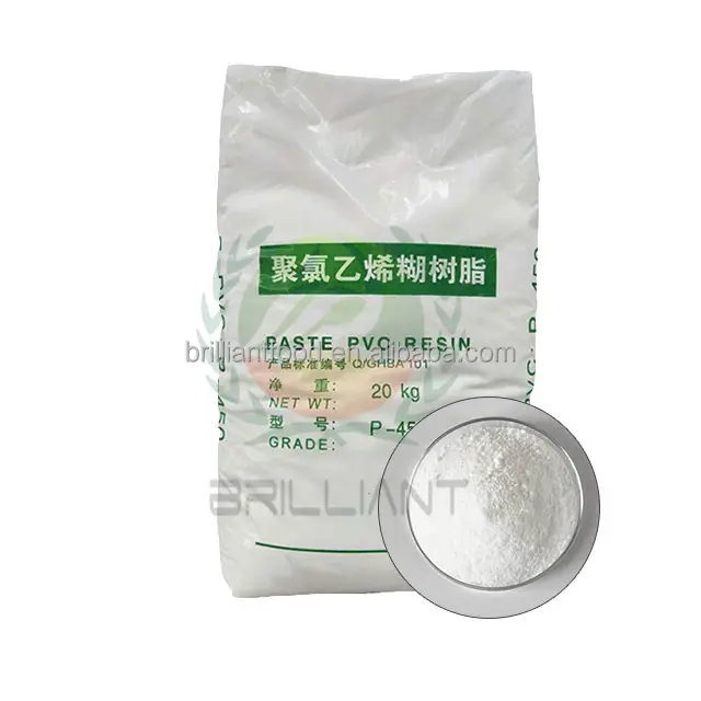 Chemical Plastic Materials Polyvinyl Chloride PVC Paste Resin P450 For Elastic Floor