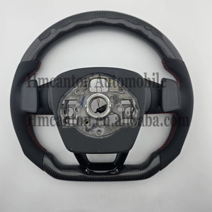 Nouveaux produits explosifs Volant en cuir en fibre de carbone avec LED pour Audi A3 A4 A5 A6L A8 Q5 Q7 Q8 TT B9 Volant de voiture - Product Image 2