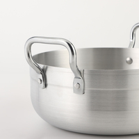 Marmite en aluminium sablée à double anse, profonde, pour soupes et cuisson, plusieurs tailles, pour cuisine familiale et restaurant, vente en gros