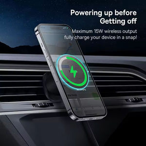 Support de <span class=keywords><strong>chargeur</strong></span> de voiture à charge rapide 15W, support magnétique pour téléphone de voiture, <span class=keywords><strong>chargeur</strong></span> <span class=keywords><strong>sans</strong></span> <span class=keywords><strong>fil</strong></span> pour iPhone 15 14 13 Pro Max, effet lumineux - Product Image 6