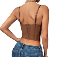 Nouveau Soutien-gorge Corset Noir à Bretelles avec Empiècements en Dentelle, Antibactérien, Léger, Fin et Ajusté, en Polyester et Spandex, Style Européen et Américain, pour le Commerce Transfrontalier