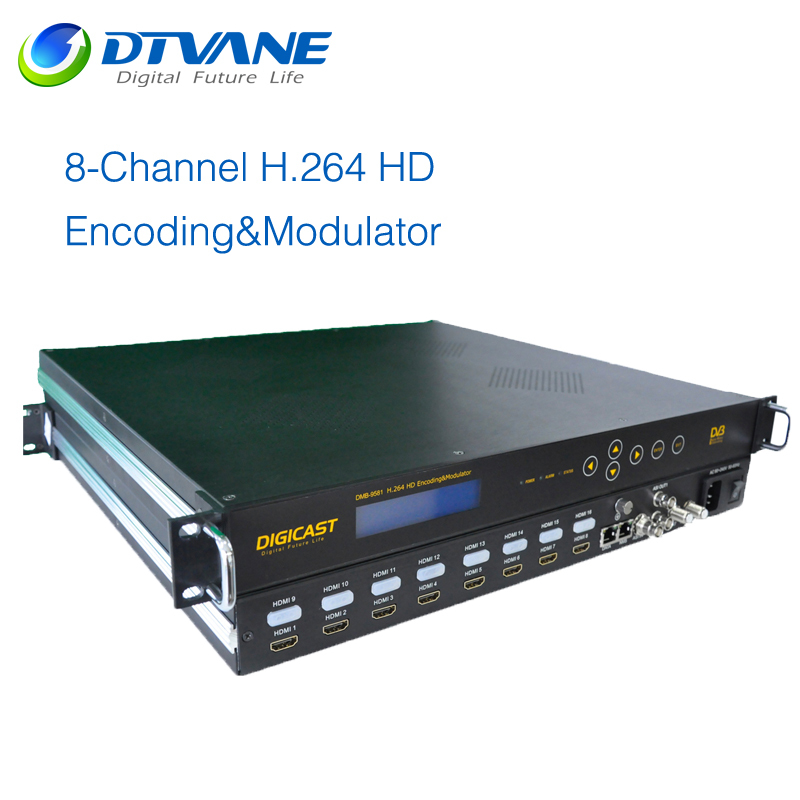 8 canaux HDMI DVB T Modulateur avec HD RF et Modulateur De TÉLÉVISION Numérique