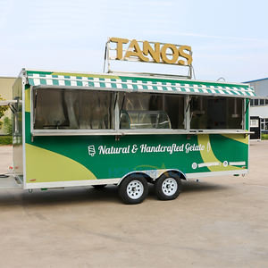 รถพ่วงขายอาหารเคลื่อนที่ ร้านอาหาร ร้านกาแฟ ร้านไอศกรีม ร้านอาหารจานด่วน ทำจากสแตนเลสและอะลูมิเนียมอย่างดี ขาย - Product Image 1