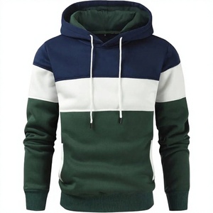 Sudadera con Capucha para Hombre, Diseño Color Block, Corte Regular, Tejido Casual, 100% Algodón, Prenda de Invierno - Product Image 2