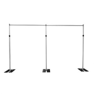 High Quality Adjustable Silver Metal <b>Frame</b> Pipe Backdrop Stand Wedding Stage Decoration Display Accessories - Product Image 1