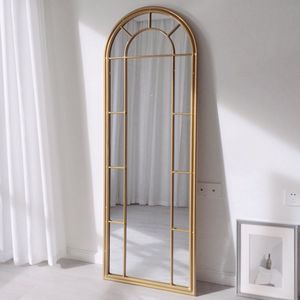 Factory Custom Luxury <strong>Garden</strong> Style Vintage Wrought Iron Decorative <strong>Arched</strong> Window Shaped Wall <strong>Mirror</strong> - Product Image 5