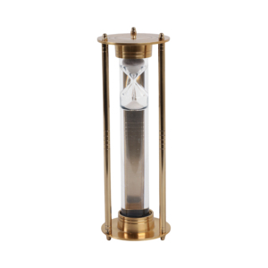Decorative Hourglass Modern Glam Sand Timer Metal Glass Design For Home Office Bathroom Decor - Product Image 1