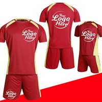 Kaos Sepak Bola Sublimasi Berkualitas Tinggi, Bernapas, 100% Polyester, dengan Logo Custom, untuk Latihan dan Olahraga