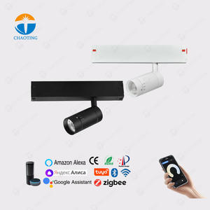 Sistema de iluminación de pista magnética, luz LED inteligente de 220V en blanco y negro opcional, 7W Cob - Product Image 2