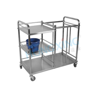 Red Star Hospital Trolley 90x42x86cm 3 Layers Stainless Steel Medical Cart For Hospital And Hotel Use - Product Image 3