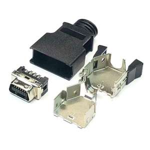 สายเชื่อมต่อ SCSI MDR คุณภาพสูง แบบตัวผู้ 14 และ 36 พิน พร้อมฝาครอบ ABS แบบเชื่อมต่อชนิดบัดกรี SCSI 14 พิน 36 พิน ตัวผู้ - Product Image 4