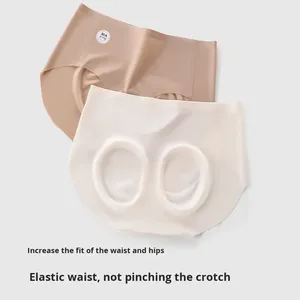 התאמה אישית במפעל, תחתוני נשים ללא תפרים במידות גדולות, סיטונאי, גזרה בינונית, מרימי ישבן, מפשעה ארוכה, נוחים ונושמים. - Product Image 1