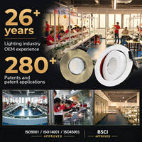Spot LED encastré SMD, downlights de plafond, design dimmable, indice de protection IP65, angle de faisceau de 60 degrés, pour usage résidentiel, maison, bureau