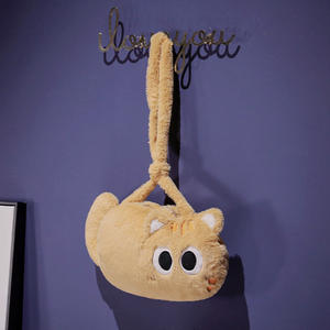 Japon karikatür kedi omuzdan askili çanta peluş Crossbody çanta büyük kapasiteli kızlar omuzdan askili çanta - Product Image 5