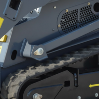 Mini-chargeuse sur chenilles V1100 avec moteur diesel Kubota pour travaux agricoles et de construction