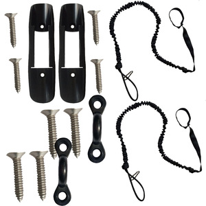 Paddle Board Paddle Leash Kit With <b>Elastic</b> Bungee <b>Cord</b> And Mounting Hardware For Lakes Rivers Outdoor Use - Product Image 2
