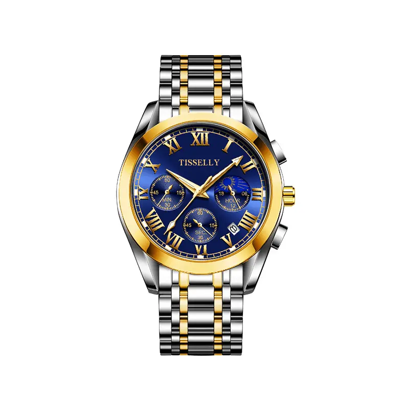 New men's watch waterproof luminous explosion type domineering quartz watch automatic simple factory direct sales