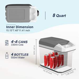 กล่องเก็บความเย็นแบบพกพาขนาด 8 ลิตร 12 โวลต์ ใช้พลังงานแบตเตอรี่ สำหรับแคมป์ปิ้งและโรงแรม ขายส่ง - Product Image 4