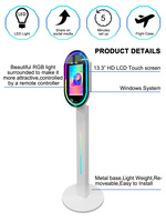 WIVIFOTO Nouveau style miroir magique 13,3 pouces avec support pour appareil photo, idéal pour les fêtes