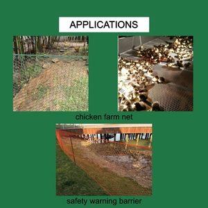 Malla <span class=keywords><strong>Hexagonal</strong></span> de Plástico Flexible de HDPE de 1.2x25 M y 20x20 mm en Verde/Negro para Uso Avícola en Granjas - Product Image 4