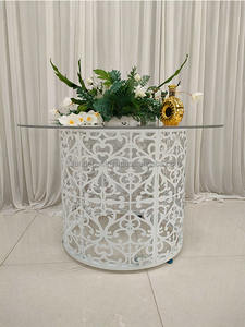 Furun White Wedding Ceremony Table Banquet Mesas de acero inoxidable para decoración de bodas - Product Image 3