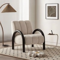 Nouveau fauteuil moderne, canapé individuel pour salon, avec revêtement en tissu écologique et dossier pour les espaces de vie à domicile, chambre à coucher