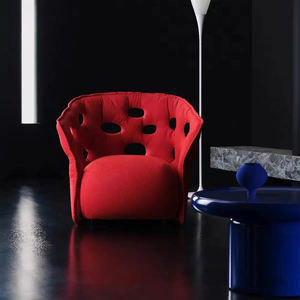 Chaise longue en tissu Loopback de designer moderne simple nordique pour salle à manger en plein air chambre à coucher-pour hôtels et salons - Product Image 3