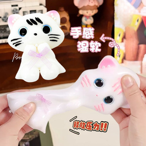 ของเล่นบีบแมวน้อยน่ารัก ของเล่นคลายเครียด ตุ๊กตาแมว KT ของเล่นขนาดเล็กสร้างสรรค์ ของเล่นคลายเครียดสำหรับออฟฟิศ - Product Image 3