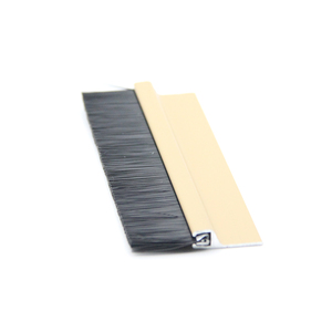 Cream HYFT Type Aluminum Alloy Base Garage Door Bottom <strong>Seal</strong> <strong>Brush</strong> <strong>Strip</strong> - Product Image 4