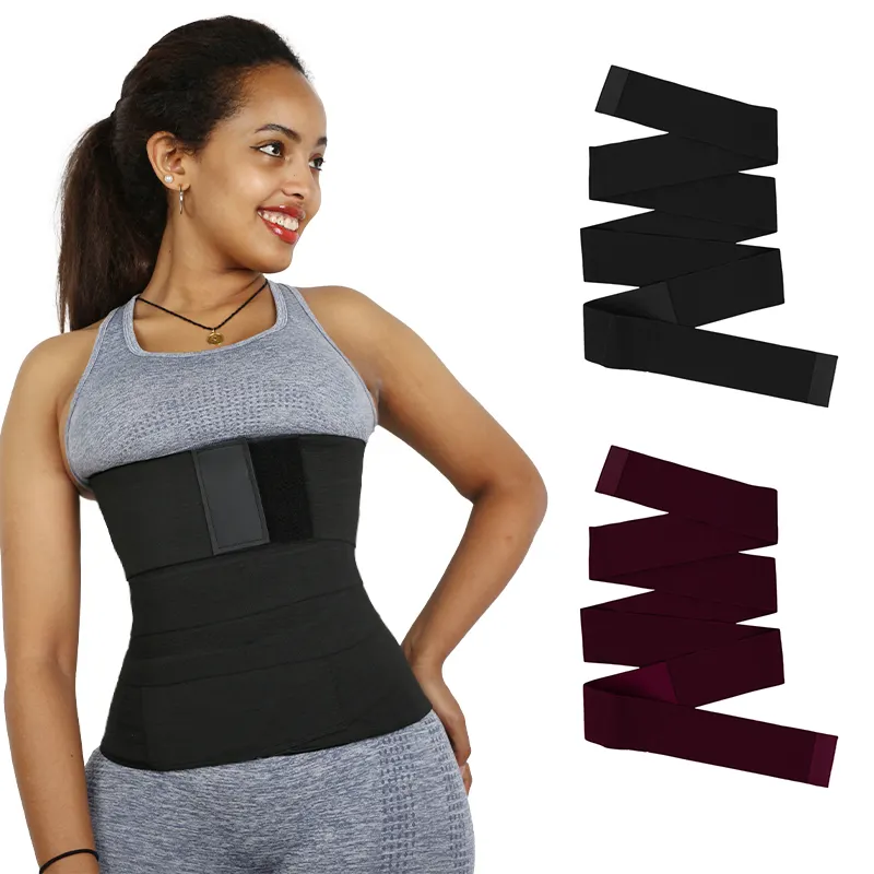 New Design Invisible Women High Waist Butt Lifter Shaper Slimming Elastic Belly Long Wrap Around Waist Trainer Band Wrap Belt