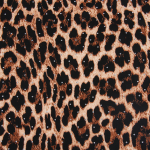 Oem ODM Leopard in Crepe vải hai lớp <span class=keywords><strong>4</strong></span> cách căng Rhinestone <span class=keywords><strong>Spandex</strong></span> Scuba vải cho quần - Product Image 6