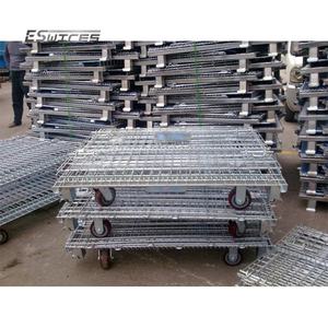 Maliyet etkin istifleme yarım açık kapı dayanıklı katlanabilir Metal tel örgü depolama kafesleri - Product Image 3