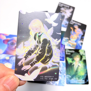 Tarjetas de Felicitación Holográficas con Papel Recubierto Grueso, Laminado, Personalizadas con <span class=keywords><strong>Anime</strong></span>, con Relieve, para Uso Comercial - Product Image 2