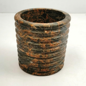 Marble <b>Round</b> Vase Tabletop Indoor Home Decor Durable Living Room All Seasons - Product Image 1