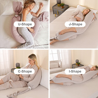 Nouvel Oreiller de Grossesse Ergonomique à Positionnement Réglable et Verrouillable, Housse Portable Certifiée OEKO-100 pour le Corps, le Dos et la Taille
