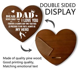 Logo de décoration de table en forme de coeur en bois <span class=keywords><strong>papa</strong></span> cadeau d'anniversaire cadeau de fête des pères créatif de fille fils à <span class=keywords><strong>papa</strong></span> héros - Product Image 3