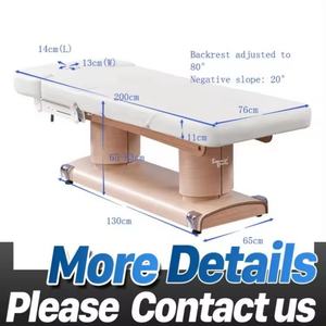 BonnieBeauty <b>Electric</b> Adjustable Spa Wooden Massage <b>Table</b>&facial Bed <b>Electric</b> Treatment Chair Facial Bed - Product Image 5